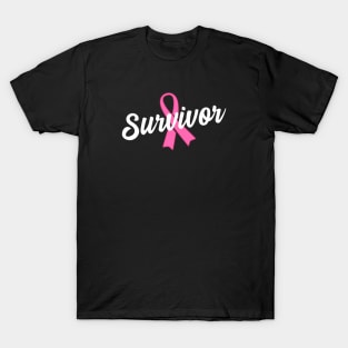 Breast Cancer Survivor - Pink Ribbon T-Shirt